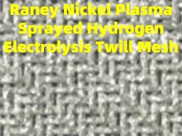 AMTmetalTech Raney Nickel Powder Plasma Sprayed Hydrogen Electrolysis Twill Wire Screen Mesh