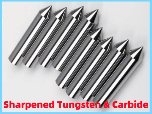 AMTmetalTech Sharpened Tungsten Cemented Carbide Hardmetal Needle Rod AMTmetalTech Sharpened Tungsten Cemented Carbide Hardmetal Needle Rod